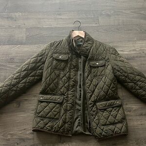 Ralph Lauren Olive Green Sherpa-Lined Jacket